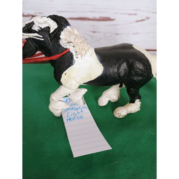 Safari Ltd Streaming Light Black &amp; White Paint Horse Tinker‎ Stallion Figure - Picture 5 of 7